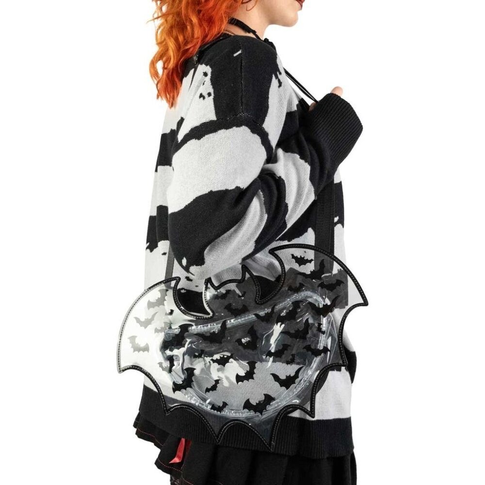 Kreepsville 666 Clear Vinyl Bat Backpack or Shoulder Bag Purse Concert Venue NWT - Picture 4 of 6